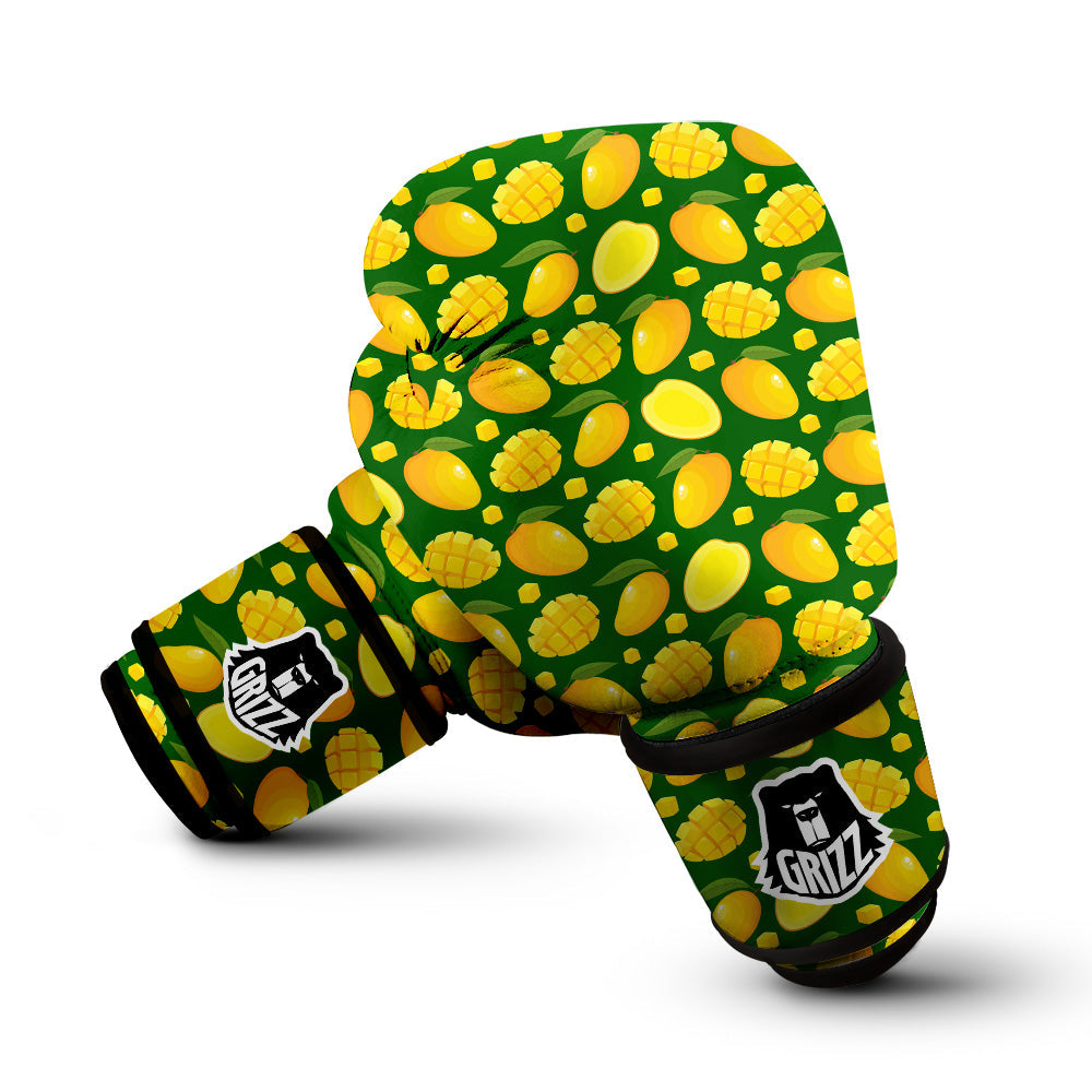 Cartoon Yellow Mango Slice Print Pattern Boxing Gloves-grizzshop
