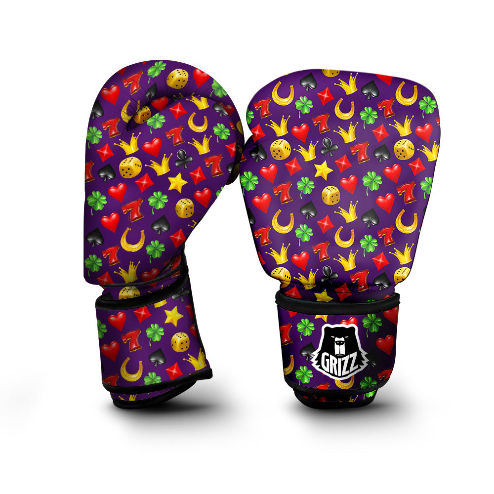 Casino 3D Gambling And Luck Print Pattern Boxing Gloves-grizzshop