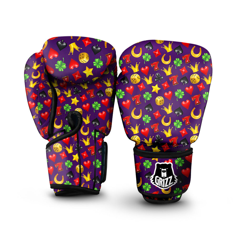 Casino 3D Gambling And Luck Print Pattern Boxing Gloves-grizzshop