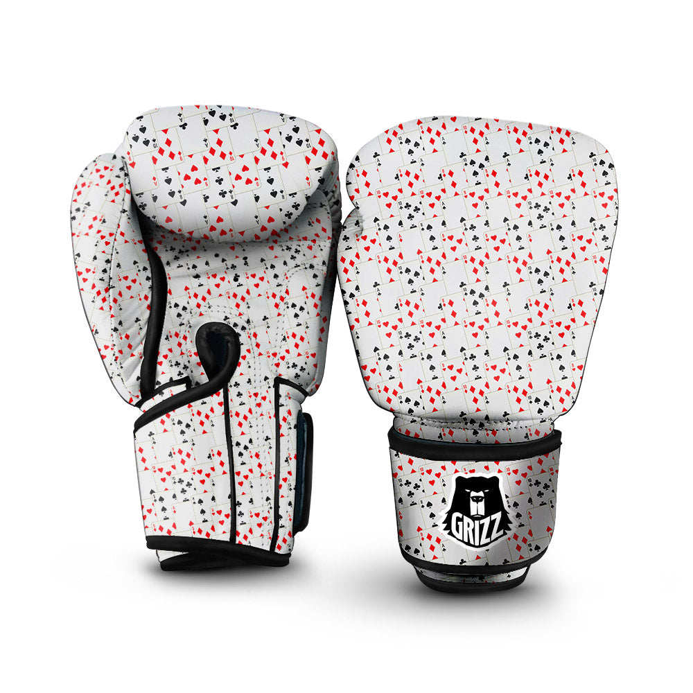 Casino Card Cartoon Print Pattern Boxing Gloves-grizzshop