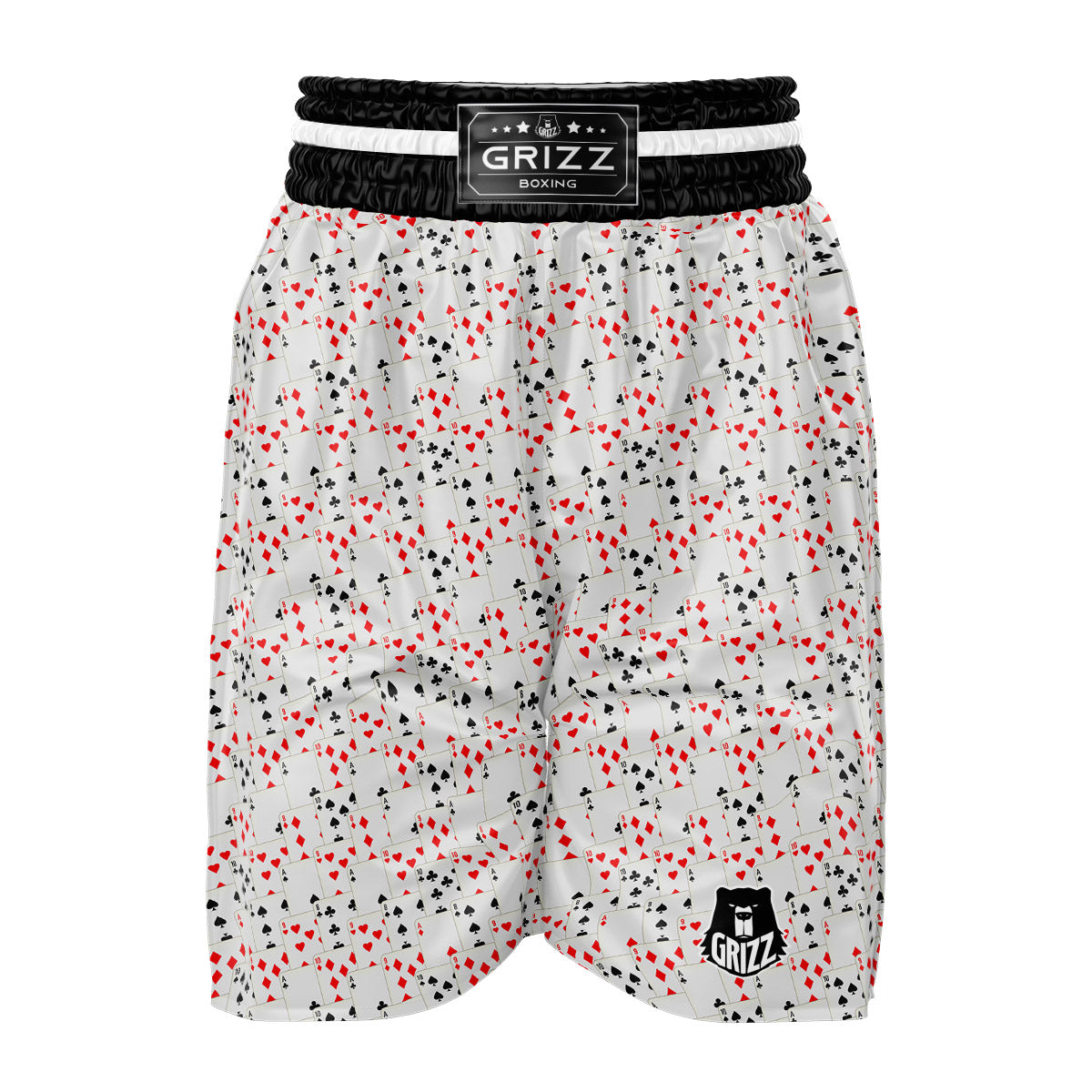 Casino Card Cartoon Print Pattern Boxing Shorts-grizzshop