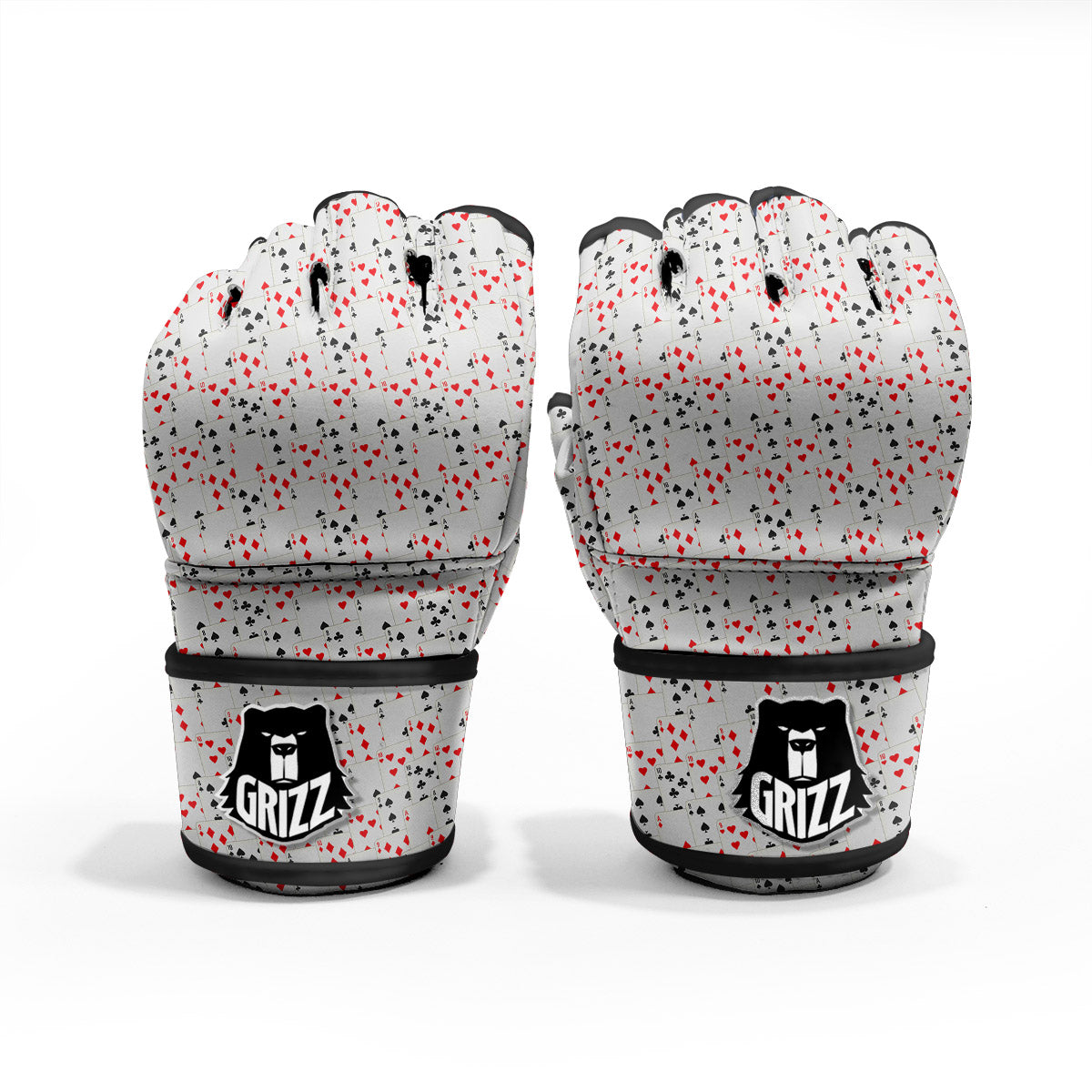 Casino Card Cartoon Print Pattern MMA Gloves-grizzshop