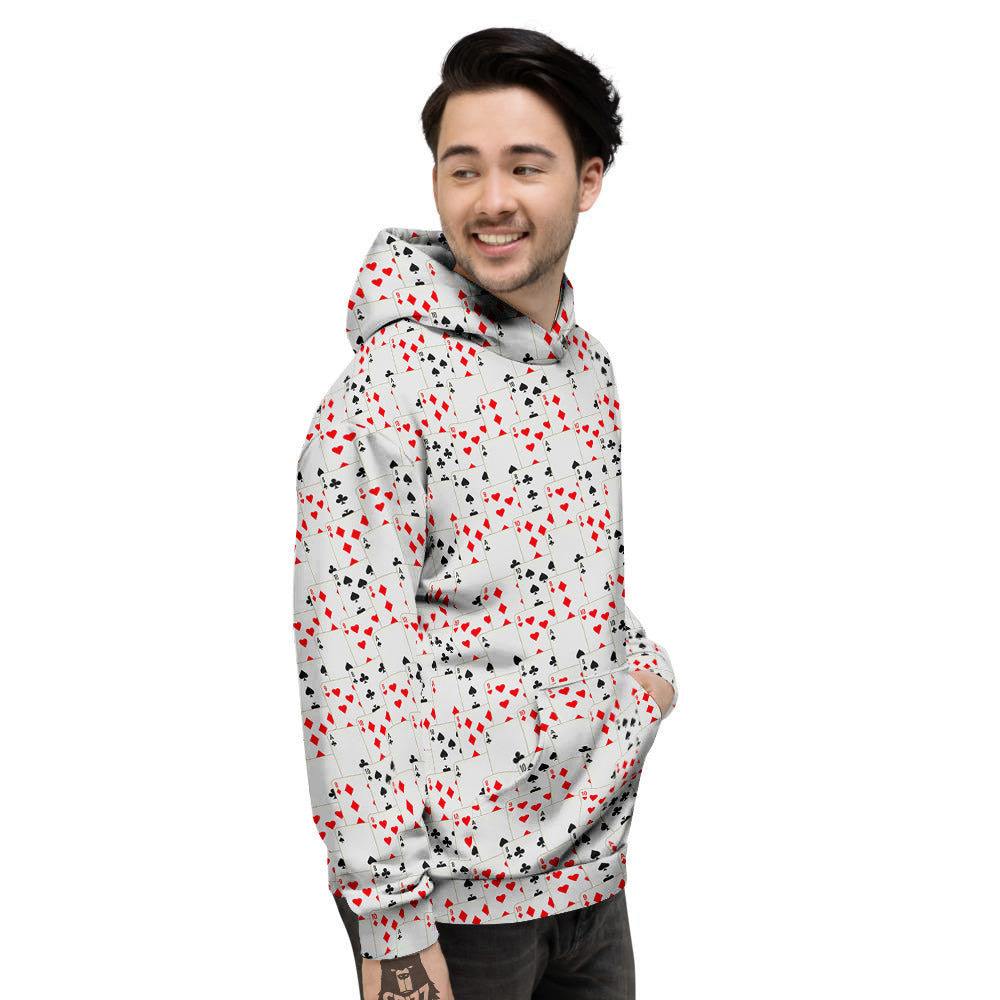 Casino Card Cartoon Print Pattern Men's Hoodie-grizzshop