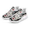 Casino Card Falling Print White Running Shoes-grizzshop