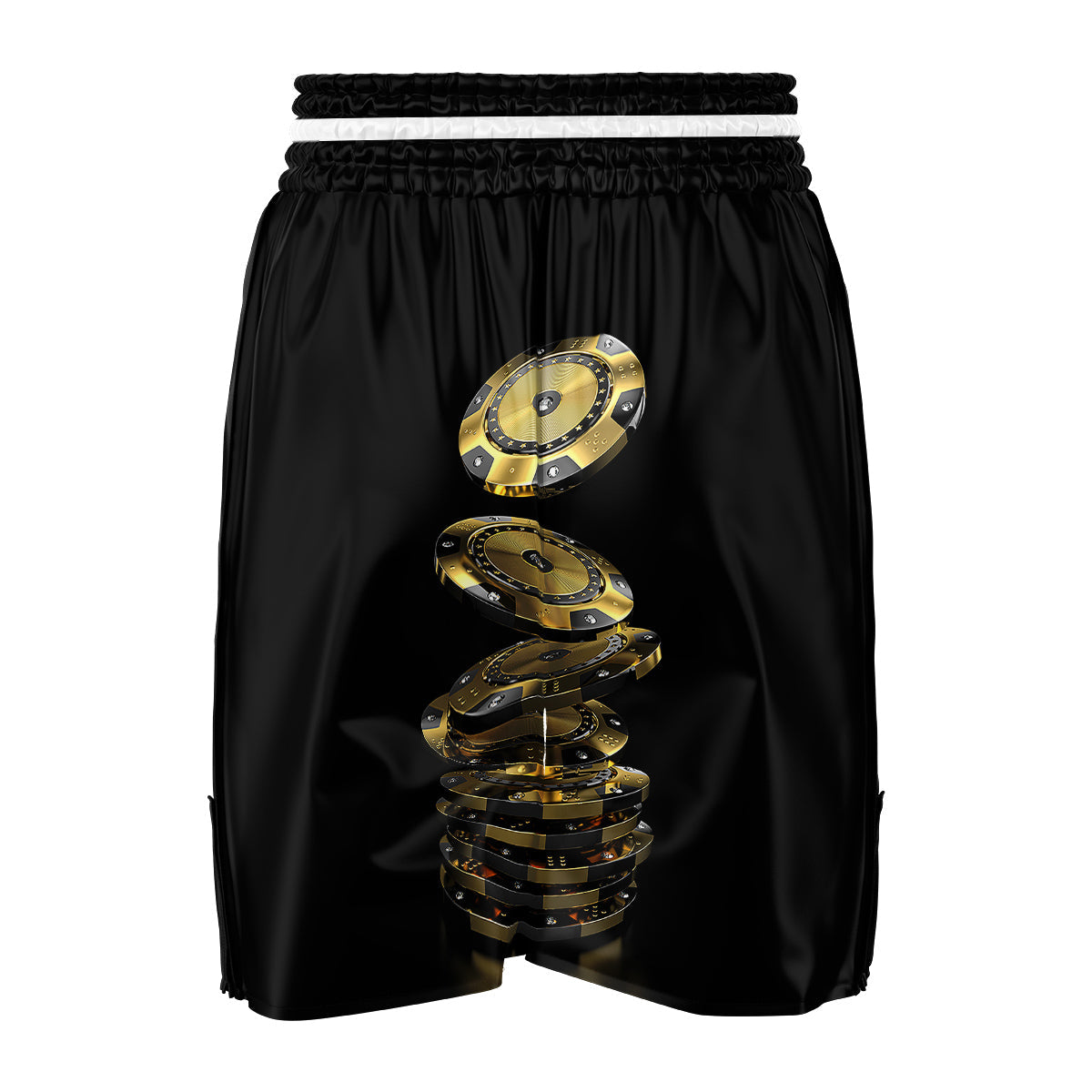 Casino Chips Poker Print Boxing Shorts-grizzshop