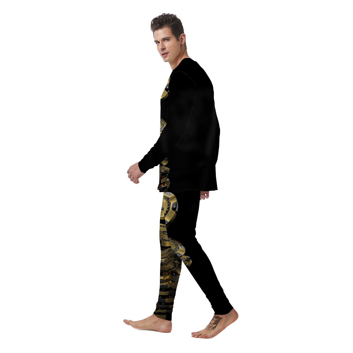 Casino Chips Poker Print Men's Pajamas-grizzshop