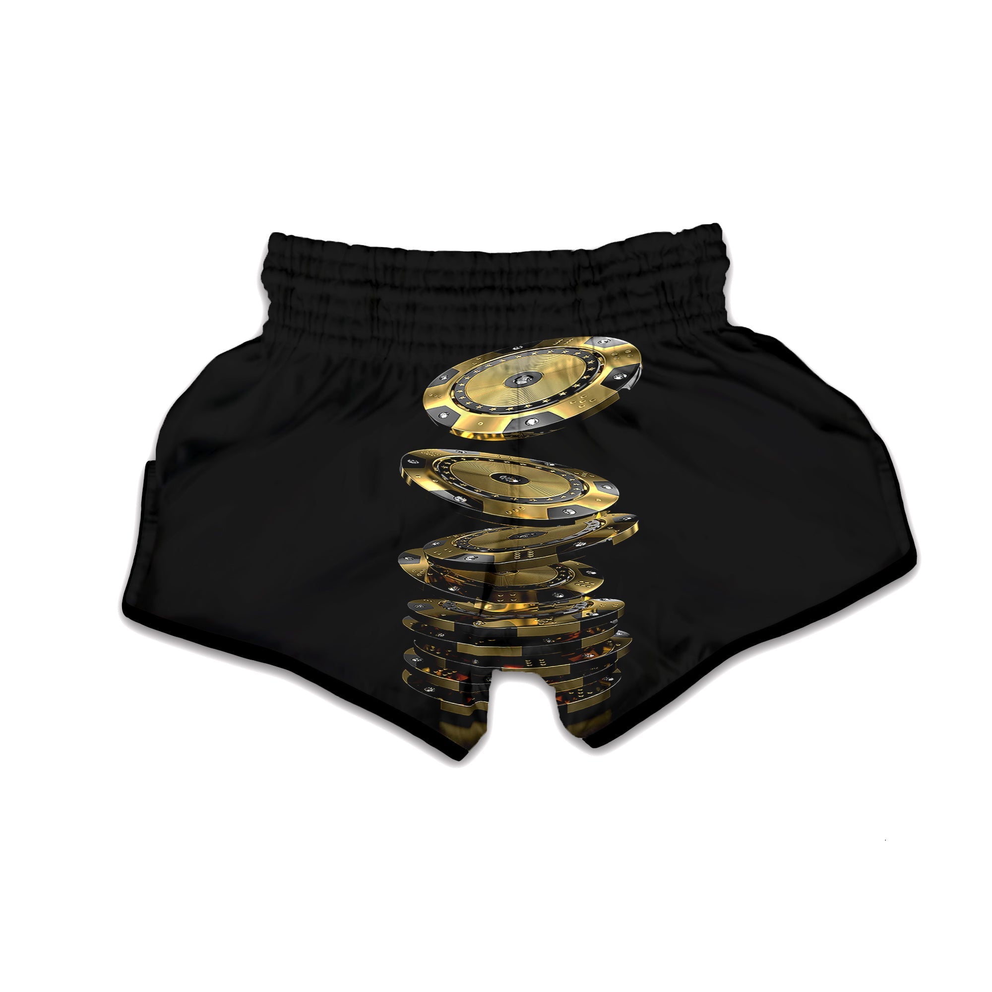 Casino Chips Poker Print Muay Thai Boxing Shorts-grizzshop
