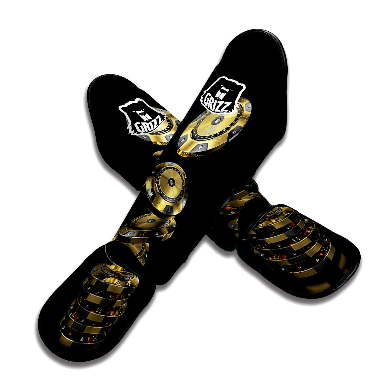 Casino Chips Poker Print Muay Thai Shin Guards-grizzshop