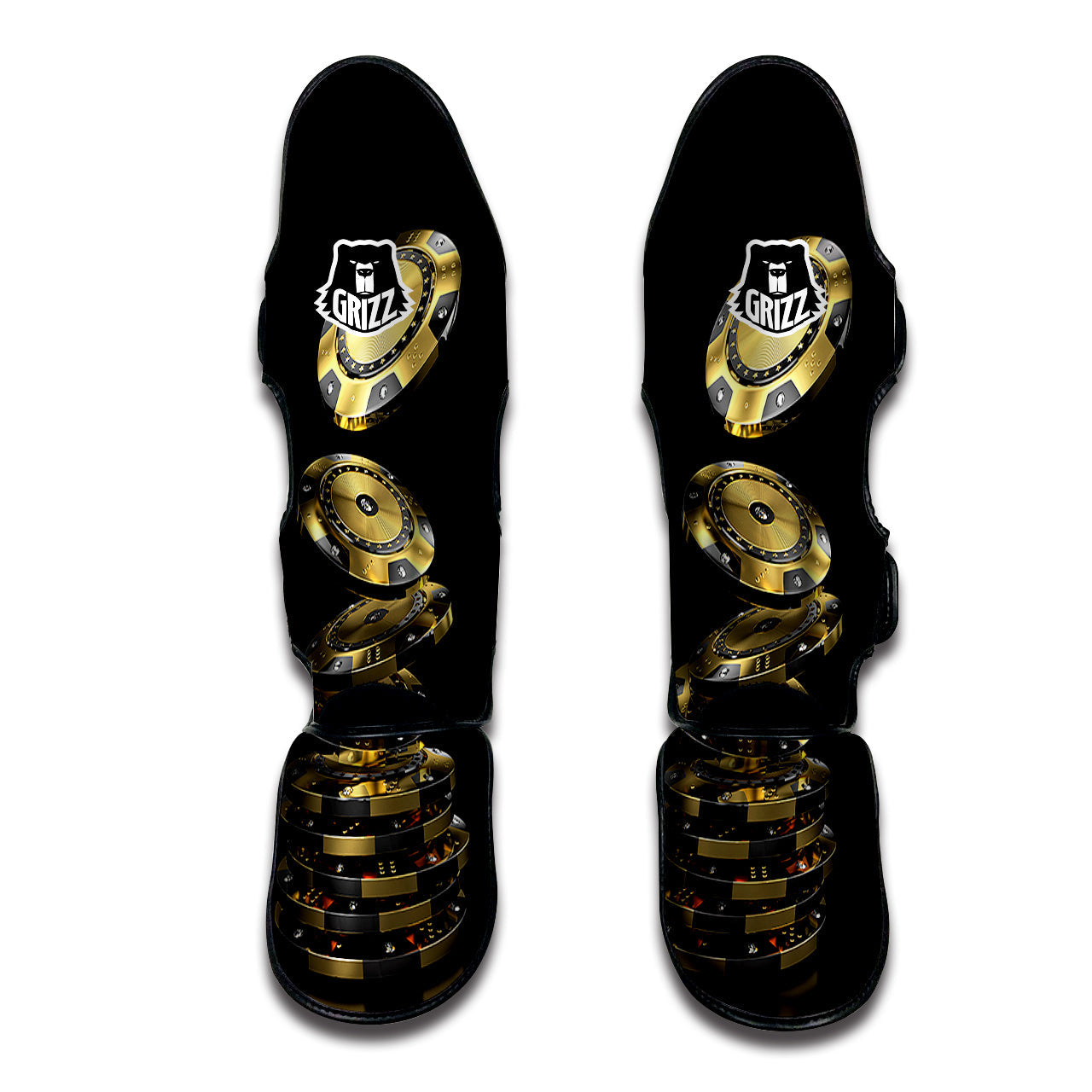 Casino Chips Poker Print Muay Thai Shin Guards-grizzshop