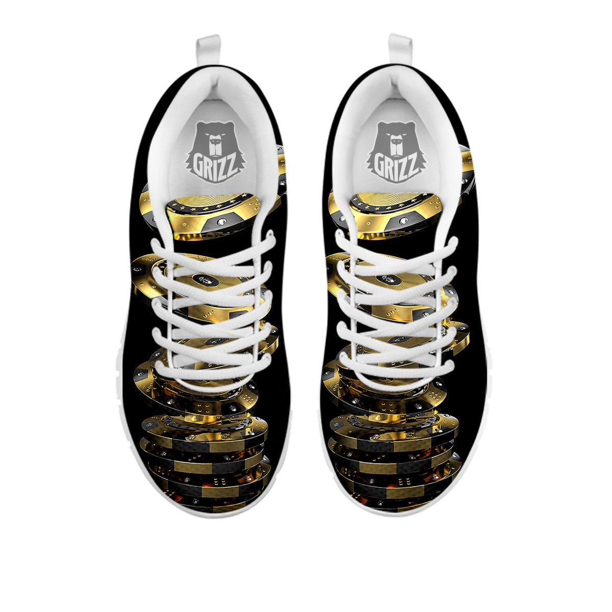 Casino Chips Poker Print White Sneaker-grizzshop