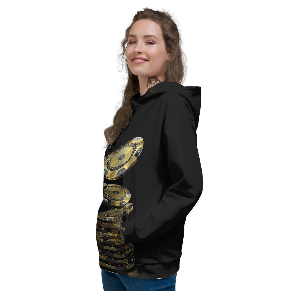Casino Chips Poker Print Women's Hoodie-grizzshop