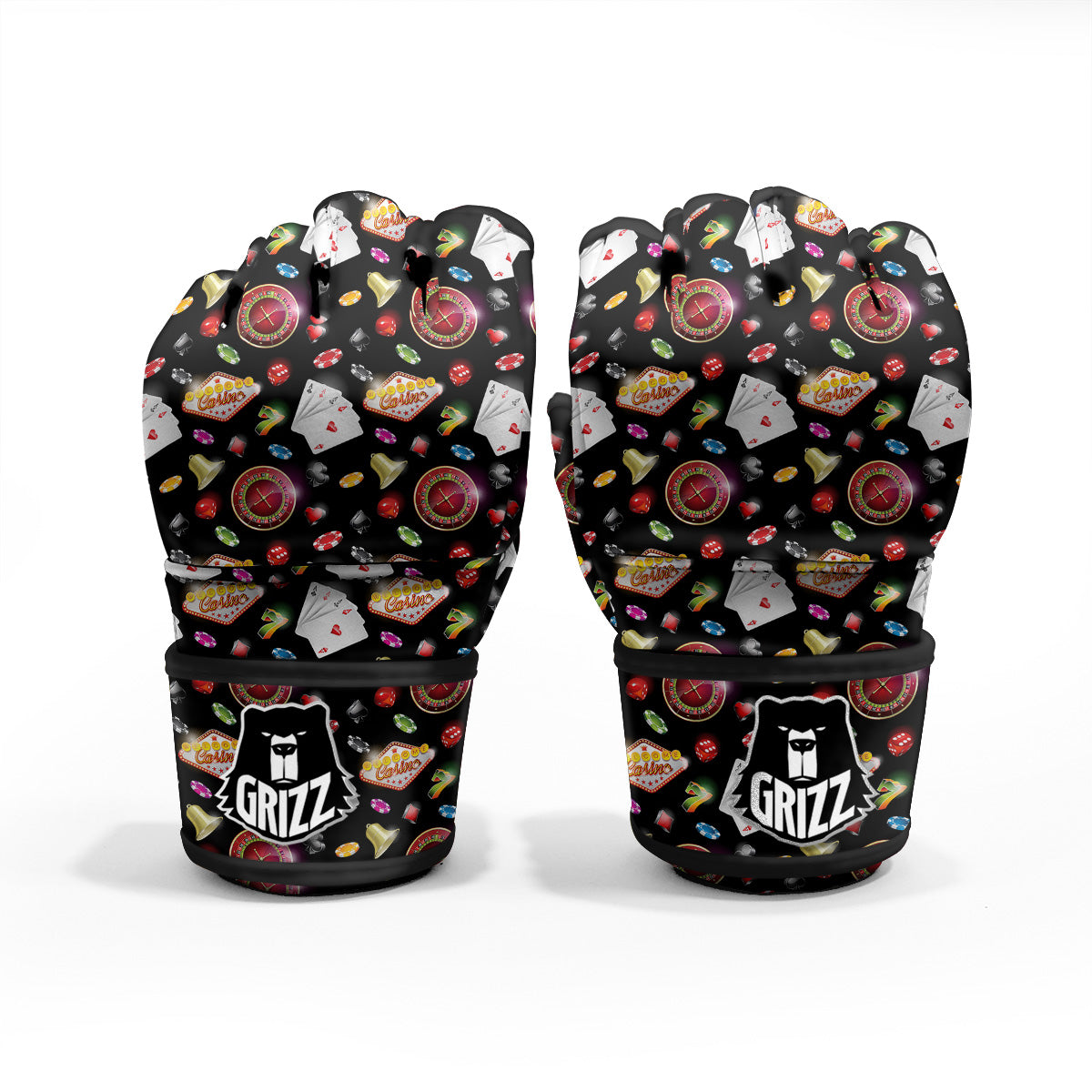Casino Colorful Entertainments Print Pattern MMA Gloves-grizzshop