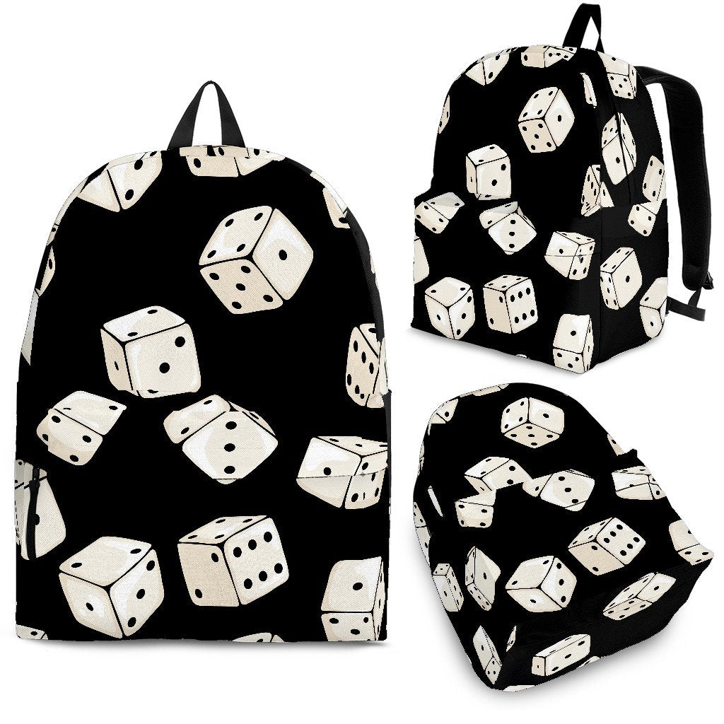 Casino Dice Pattern Print Backpack-grizzshop