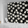 Casino Dice Pattern Print Bathroom Shower Curtain-grizzshop