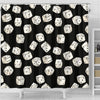 Casino Dice Pattern Print Bathroom Shower Curtain-grizzshop