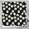 Casino Dice Pattern Print Bathroom Shower Curtain-grizzshop