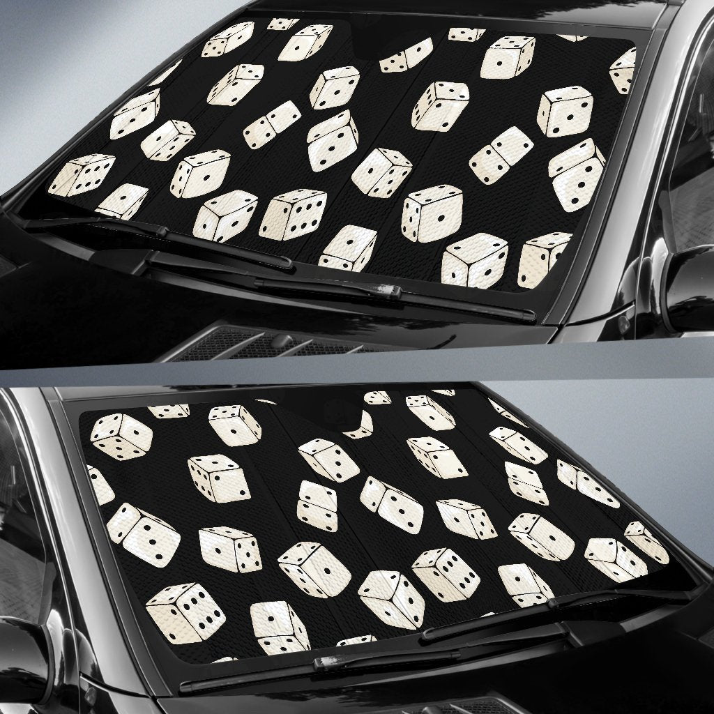 Casino Dice Pattern Print Car Sun Shade-grizzshop