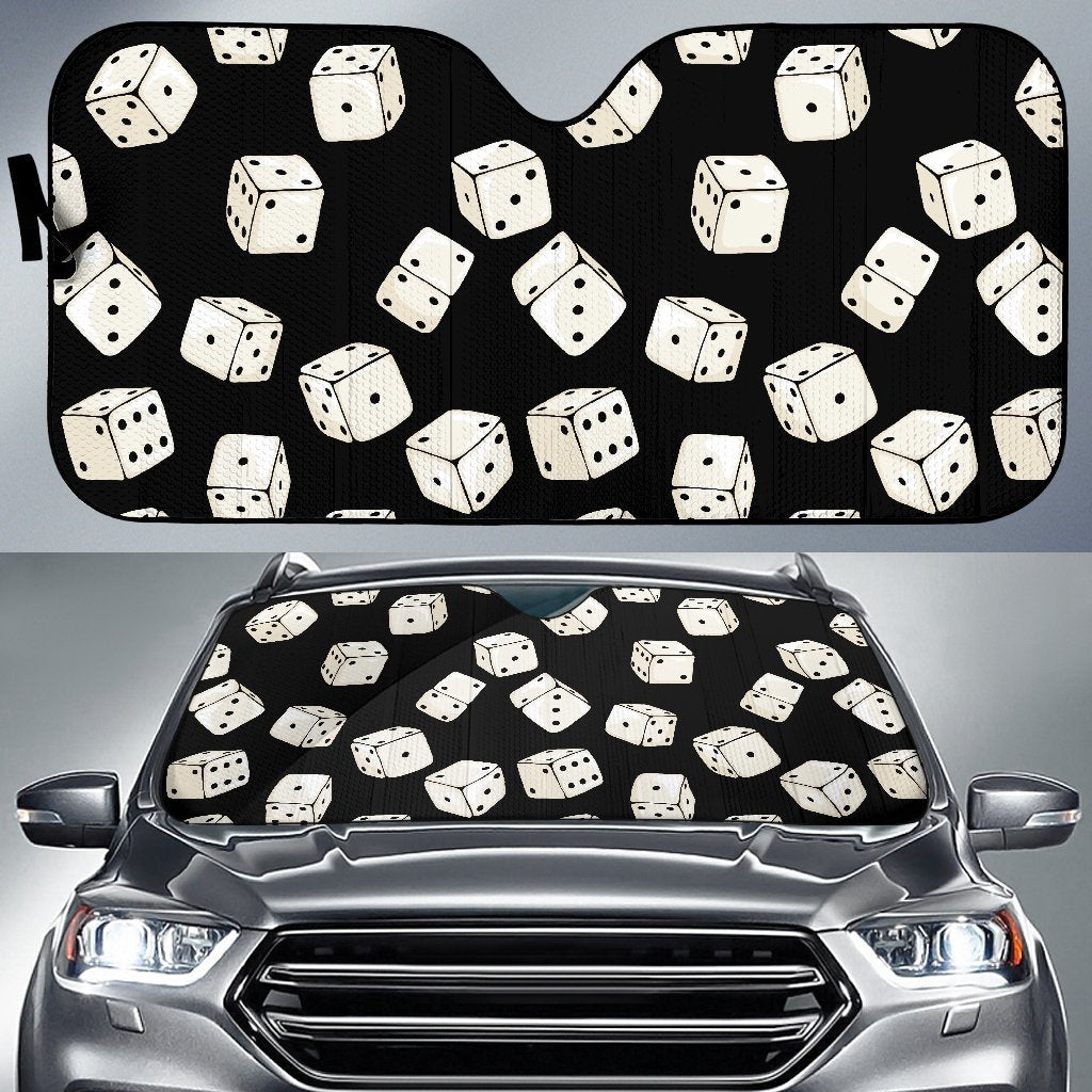 Casino Dice Pattern Print Car Sun Shade-grizzshop