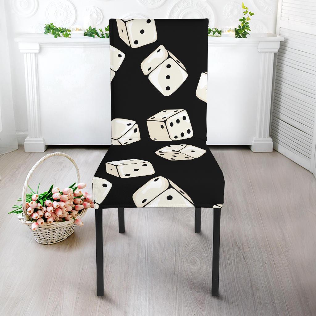 Casino Dice Pattern Print Chair Cover-grizzshop