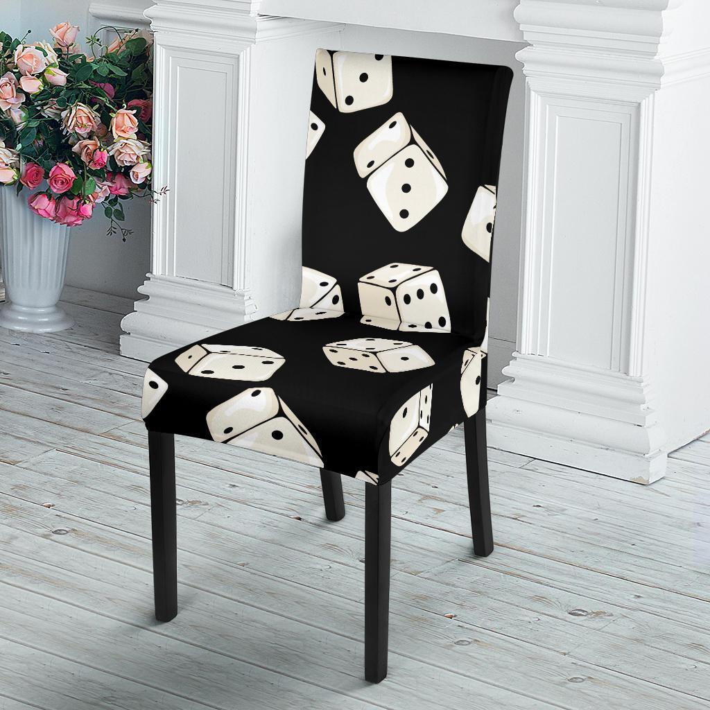 Casino Dice Pattern Print Chair Cover-grizzshop