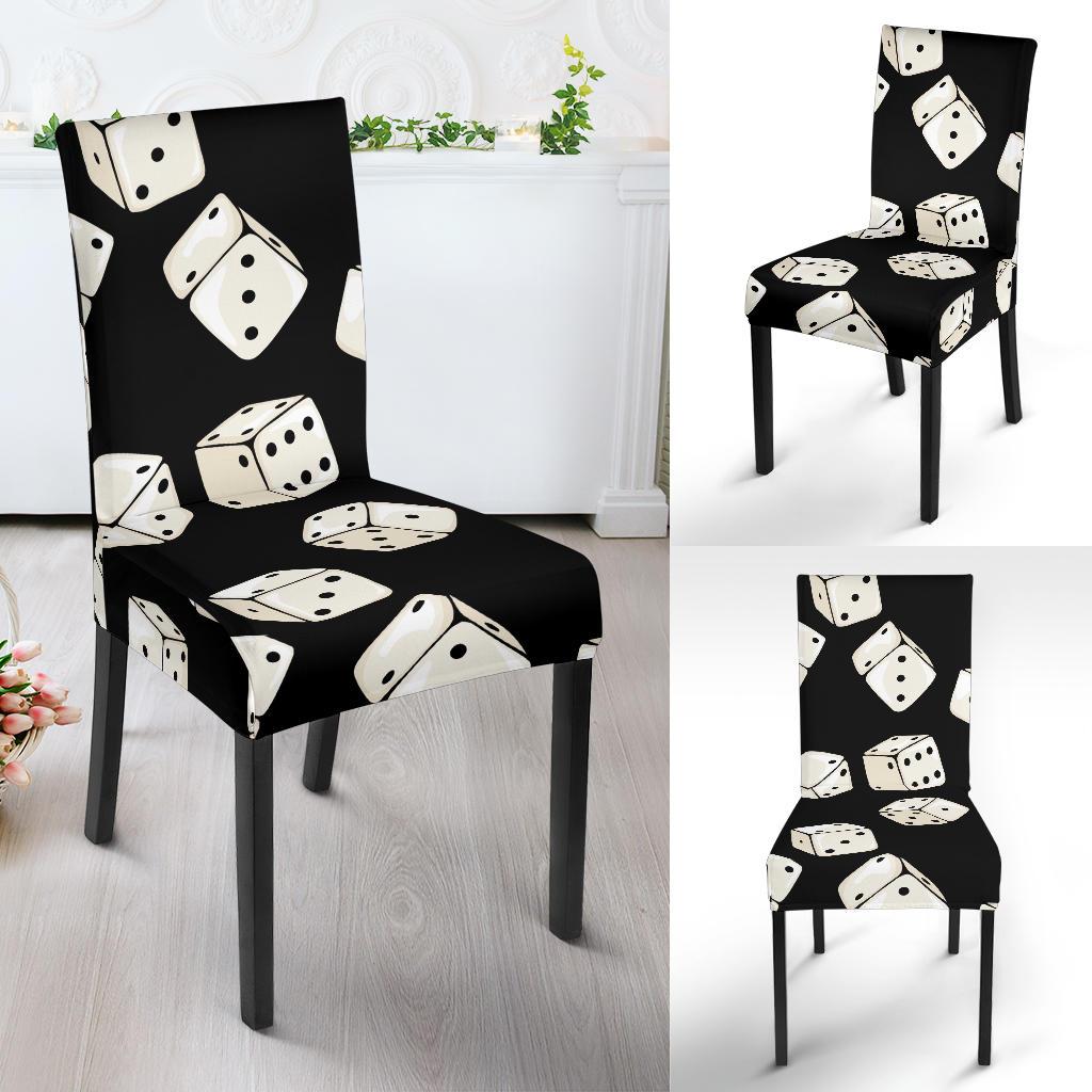 Casino Dice Pattern Print Chair Cover-grizzshop