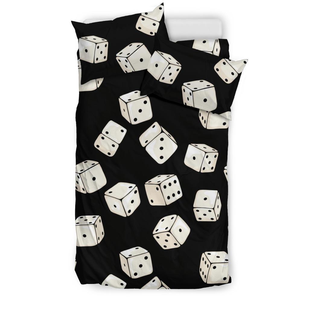 Casino Dice Pattern Print Duvet Cover Bedding Set-grizzshop