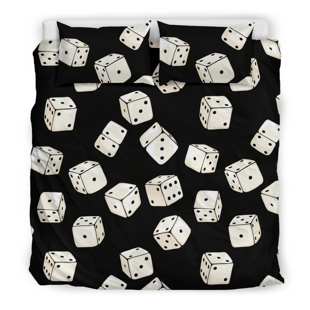 Casino Dice Pattern Print Duvet Cover Bedding Set-grizzshop