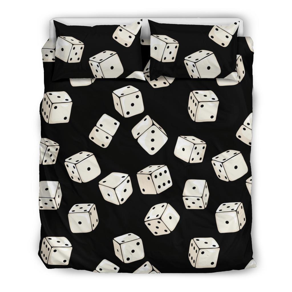 Casino Dice Pattern Print Duvet Cover Bedding Set-grizzshop