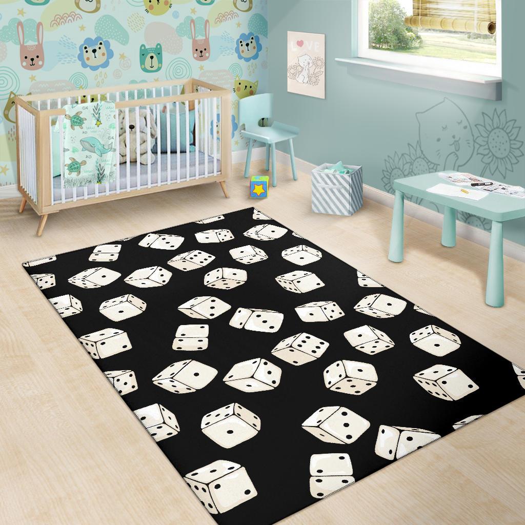 Casino Dice Pattern Print Floor Mat-grizzshop