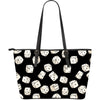 Casino Dice Pattern Print Leather Tote Bag-grizzshop