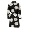 Casino Dice Pattern Print Men Long Robe-grizzshop