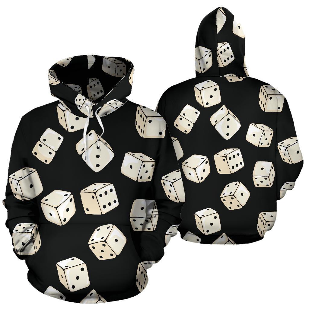 Casino Dice Pattern Print Men Women Pullover Hoodie-grizzshop