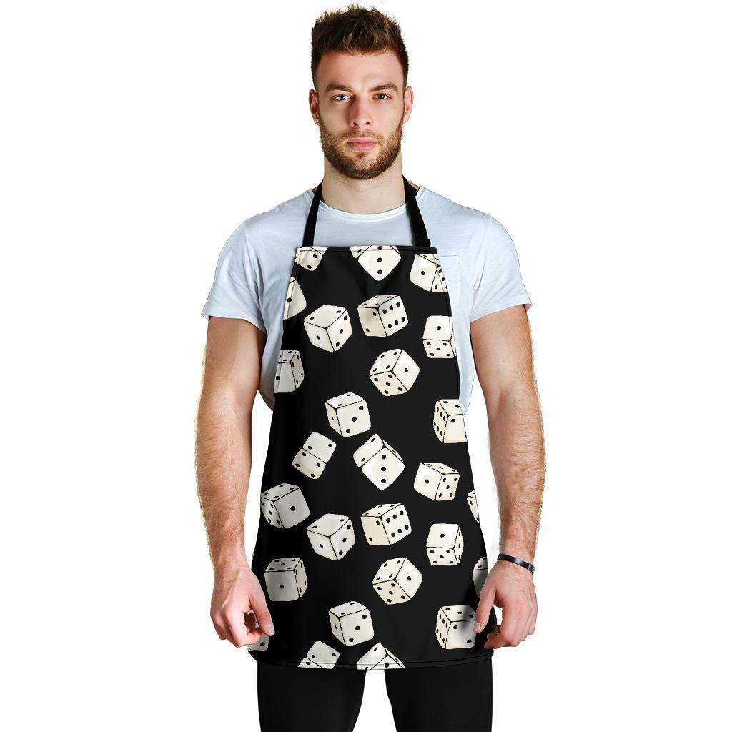 Casino Dice Pattern Print Men's Apron-grizzshop
