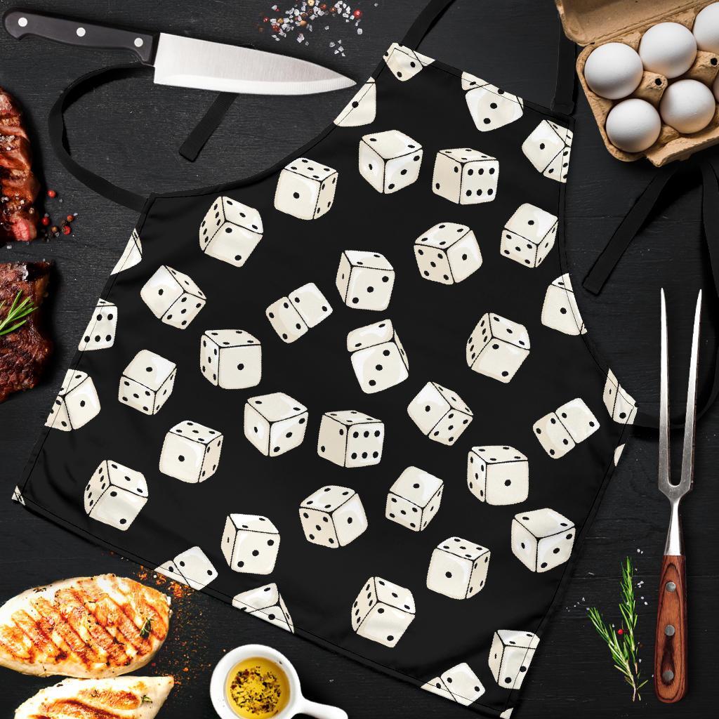 Casino Dice Pattern Print Men's Apron-grizzshop