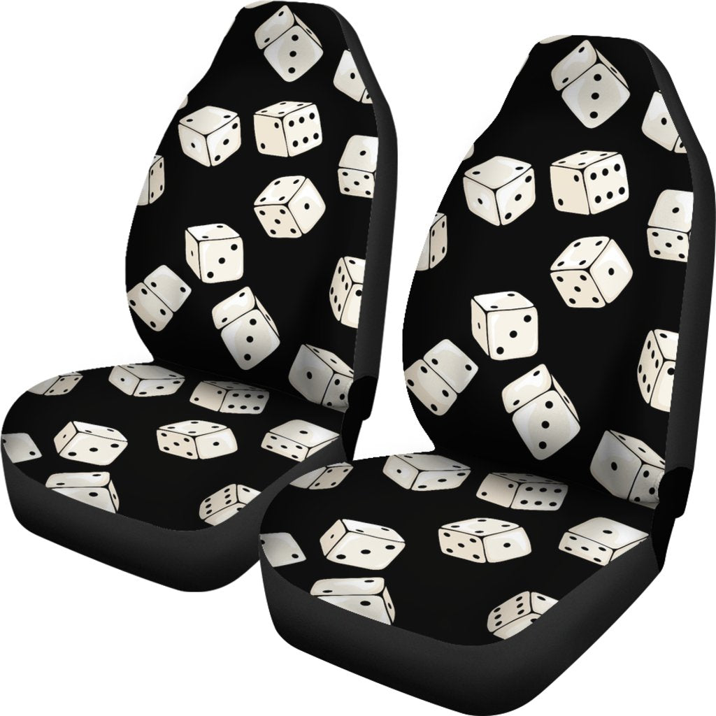 Casino Dice Pattern Print Universal Fit Car Seat Covers-grizzshop