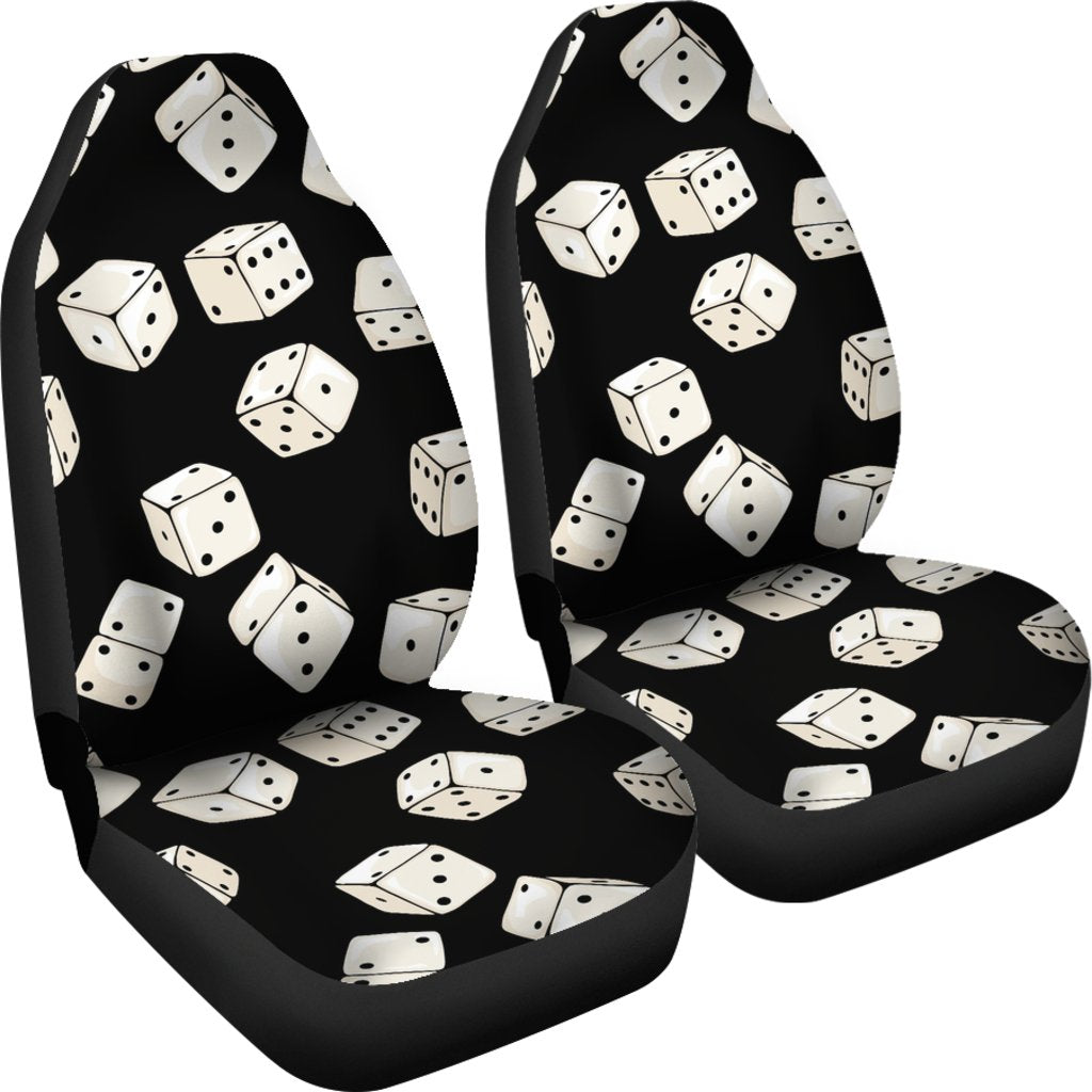 Casino Dice Pattern Print Universal Fit Car Seat Covers-grizzshop