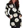 Casino Dice Pattern Print Women Hoodie Dress-grizzshop