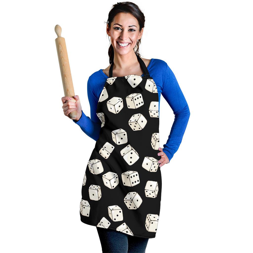 Casino Dice Pattern Print Women's Apron-grizzshop