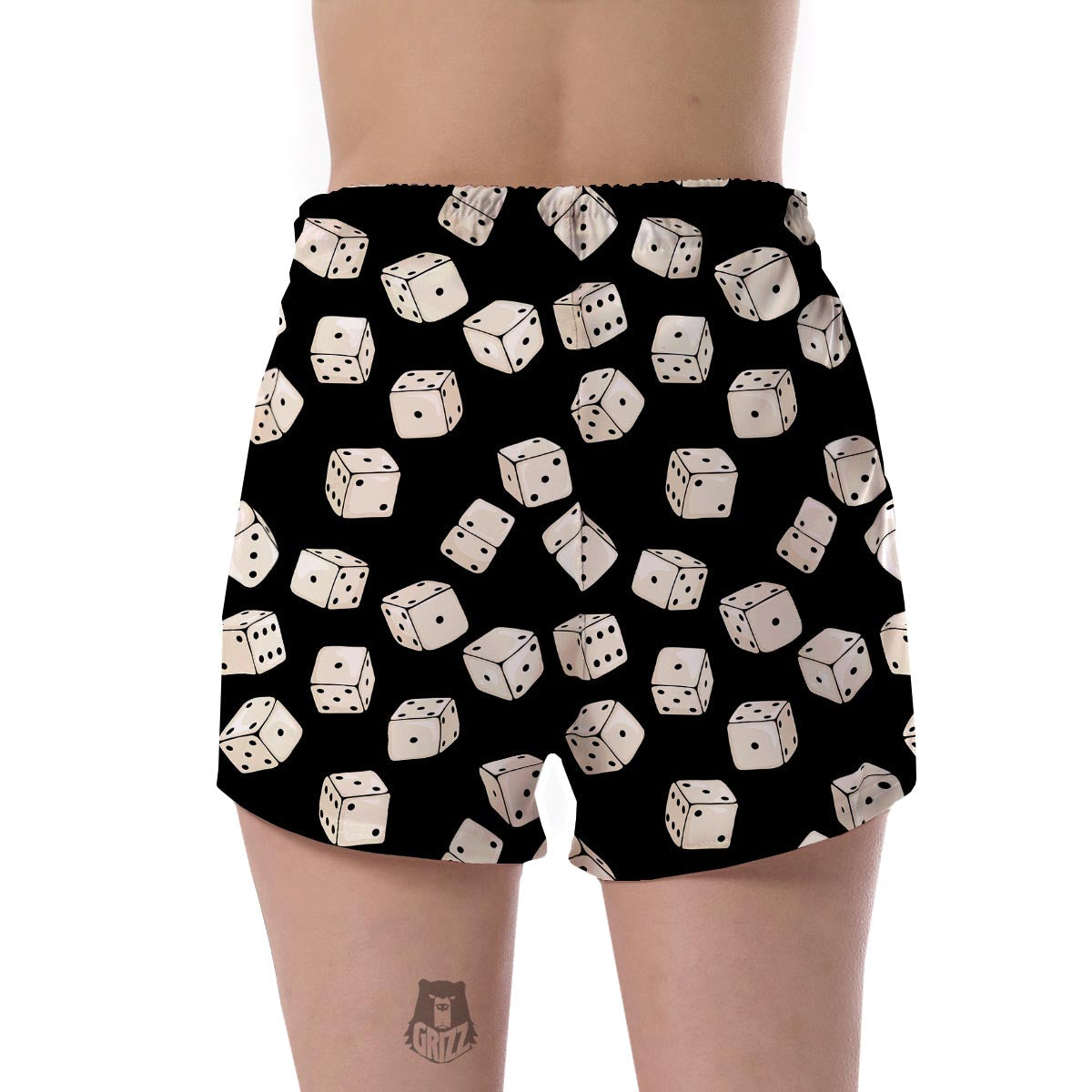 Casino Dice Pattern Print Women's Shorts-grizzshop