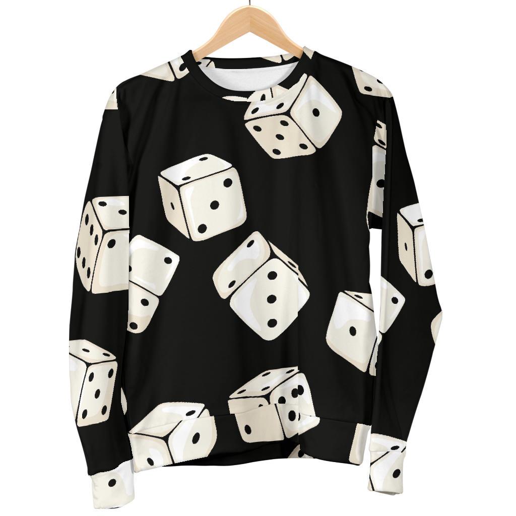 Casino Dice Pattern Print Women's Sweatshirt-grizzshop