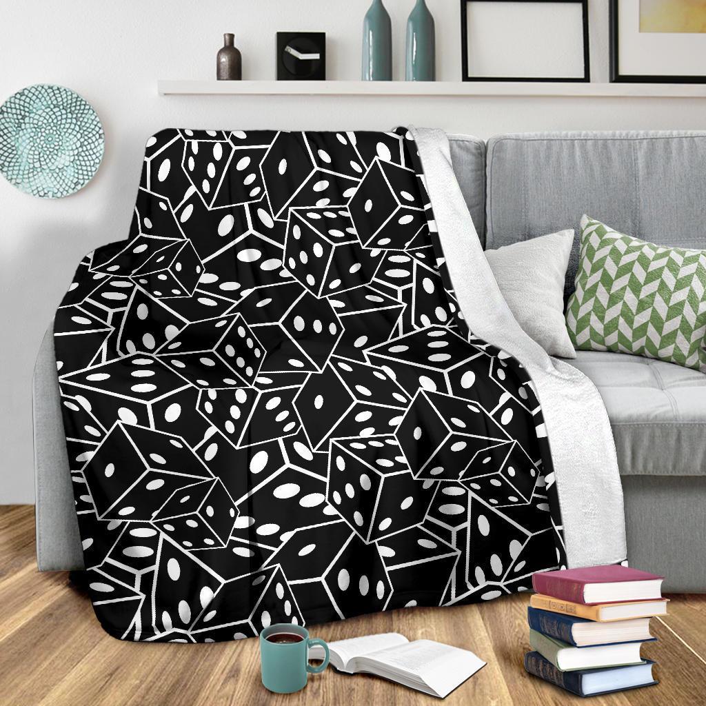 Casino Dice Print Pattern Blanket-grizzshop