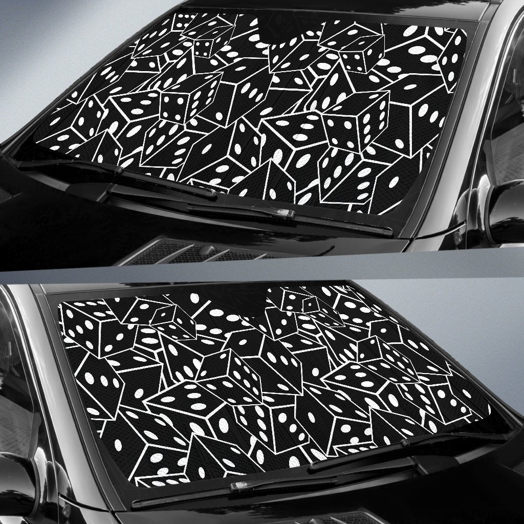 Casino Dice Print Pattern Car Sun Shade-grizzshop