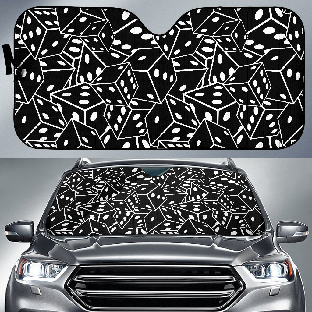 Casino Dice Print Pattern Car Sun Shade-grizzshop