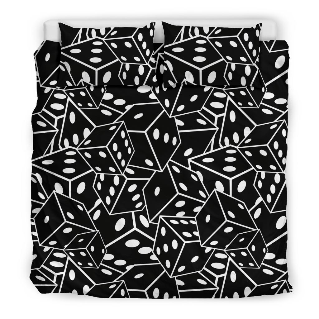 Casino Dice Print Pattern Duvet Cover Bedding Set-grizzshop