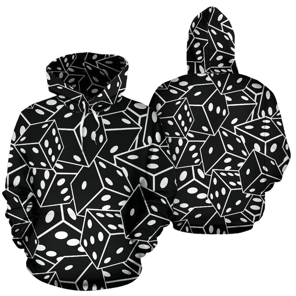 Casino Dice Print Pattern Men Women Pullover Hoodie-grizzshop