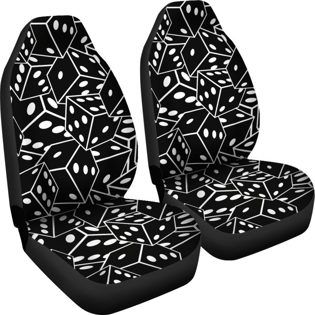 Casino Dice Print Pattern Universal Fit Car Seat Covers-grizzshop