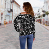 Casino Dice Print Pattern Women Off Shoulder Sweatshirt-grizzshop