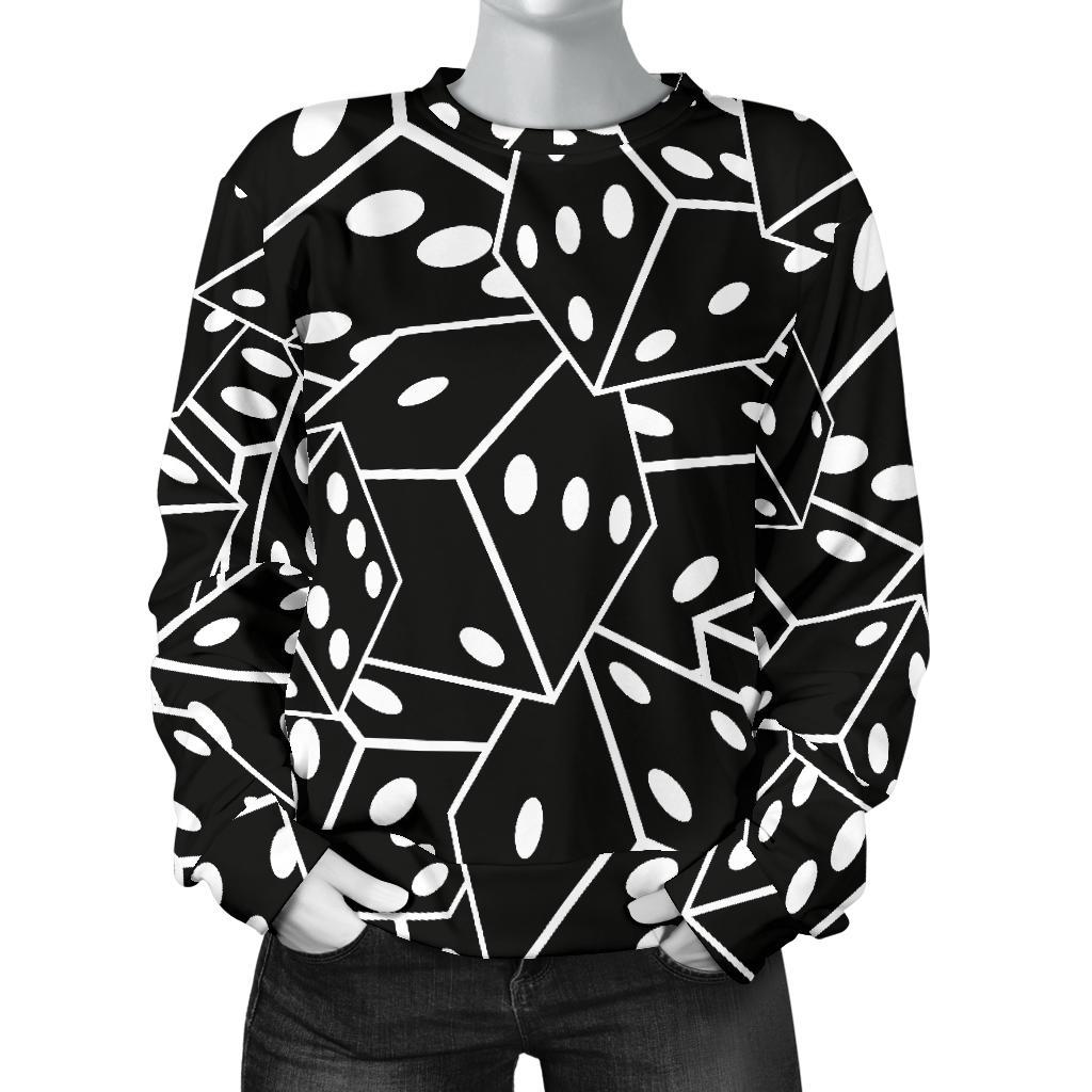 Casino Dice Print Pattern Women's Sweatshirt-grizzshop