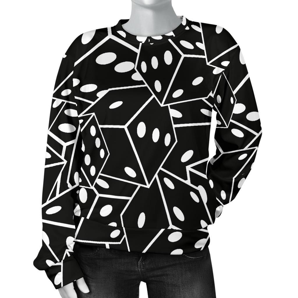 Casino Dice Print Pattern Women's Sweatshirt-grizzshop