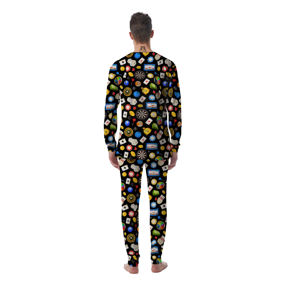 Casino Entertainments Print Pattern Men's Pajamas-grizzshop